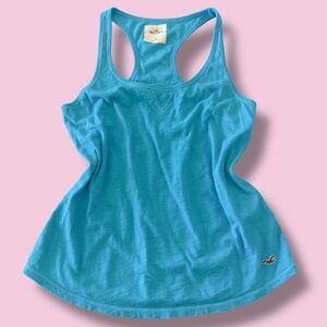 Y2k Hollister Women's Blue Tank Top